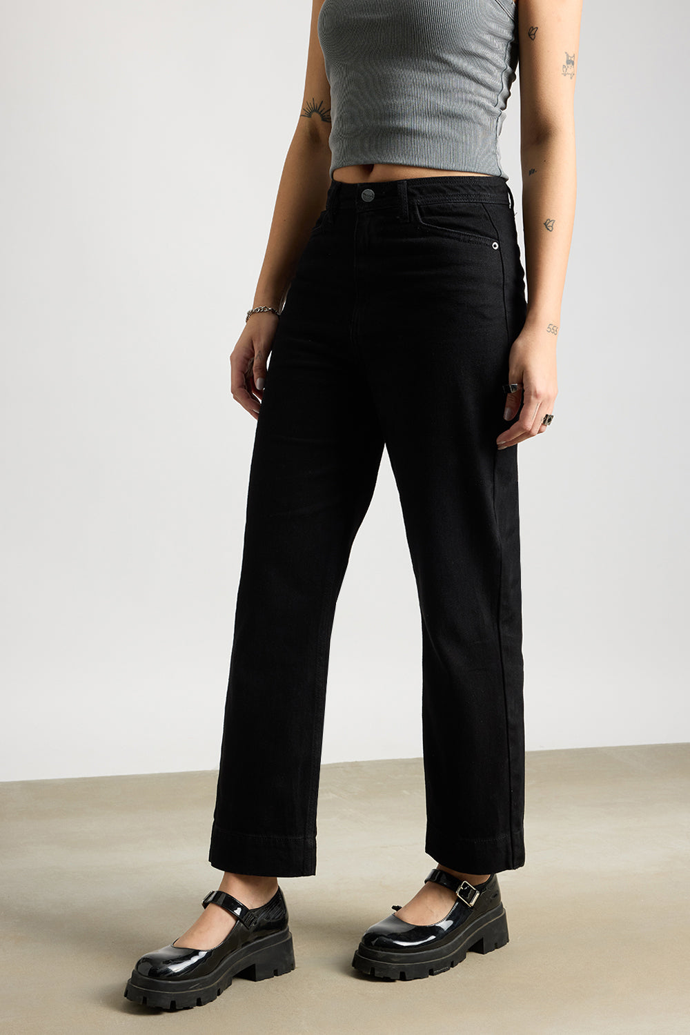 Pitch Black Women's Straight Jeans