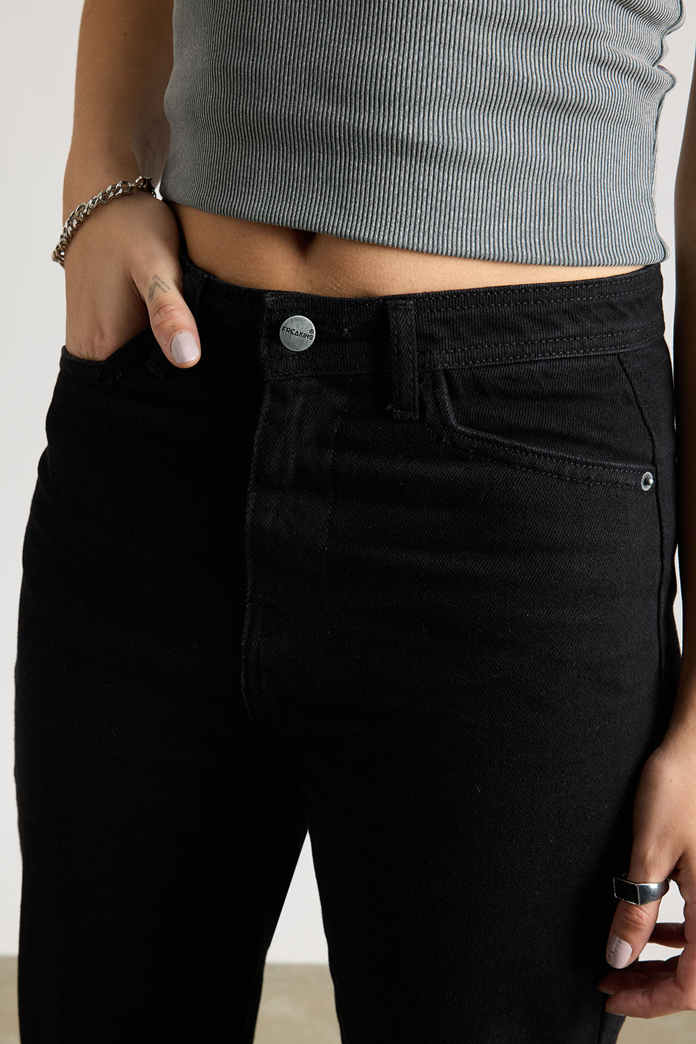 Pitch Black Women's Straight Jeans