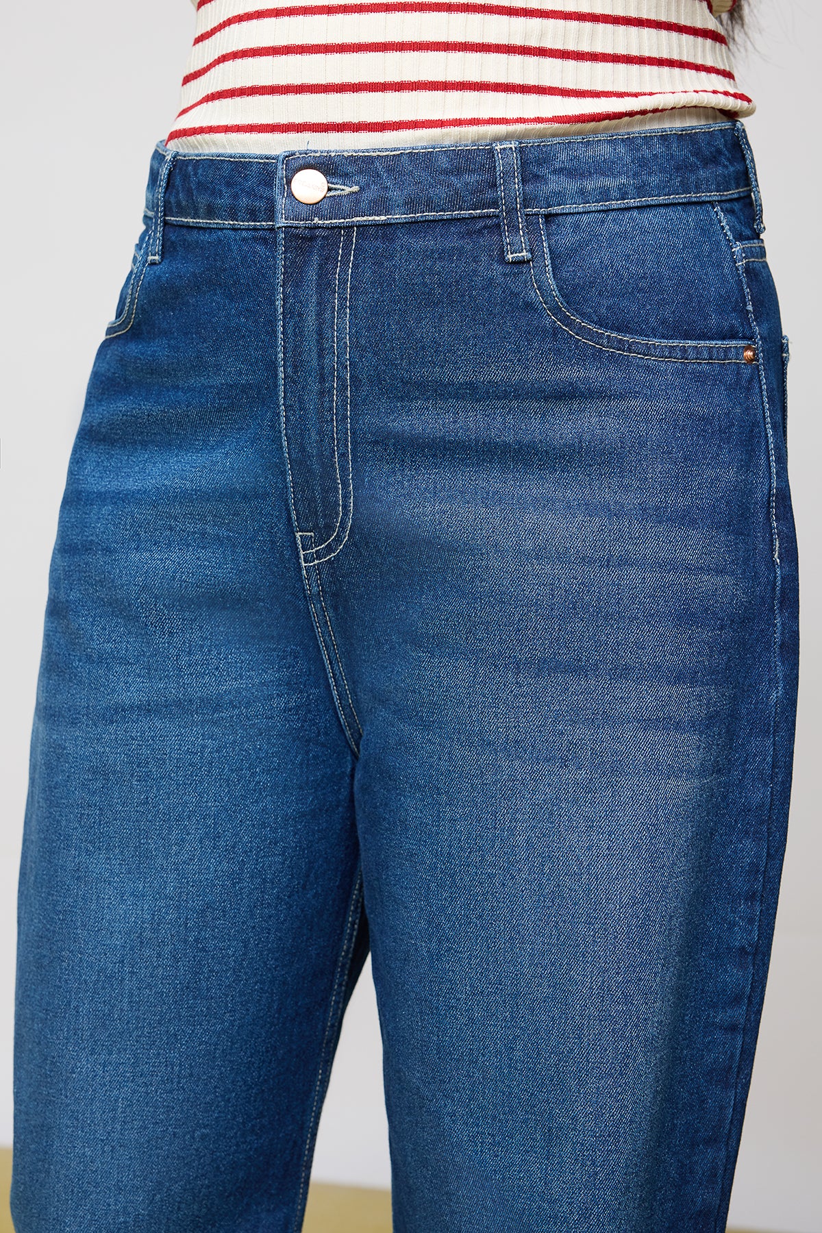 Curve Perennial Blue Straight Jeans