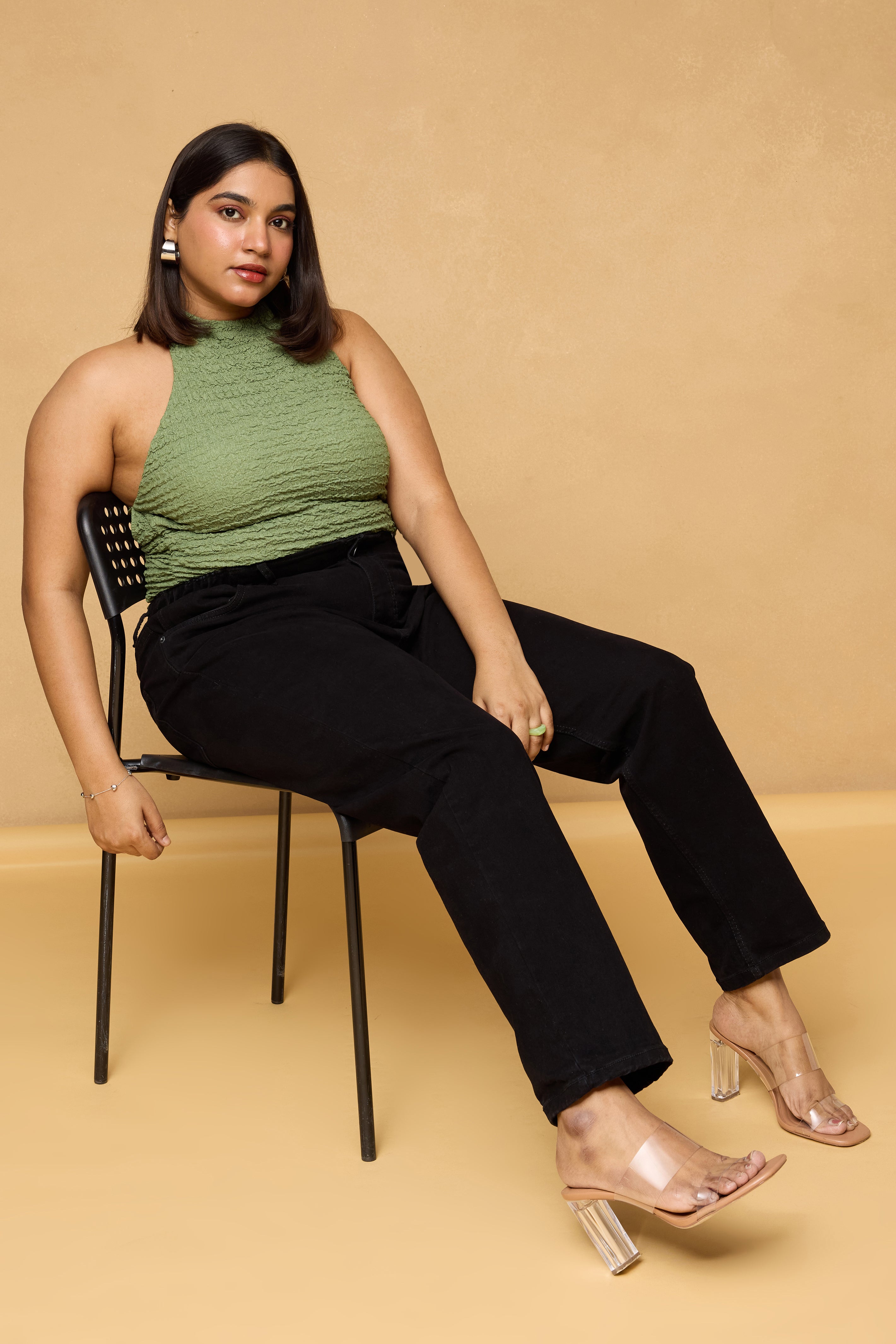 Curve Bean Black Mom Jeans