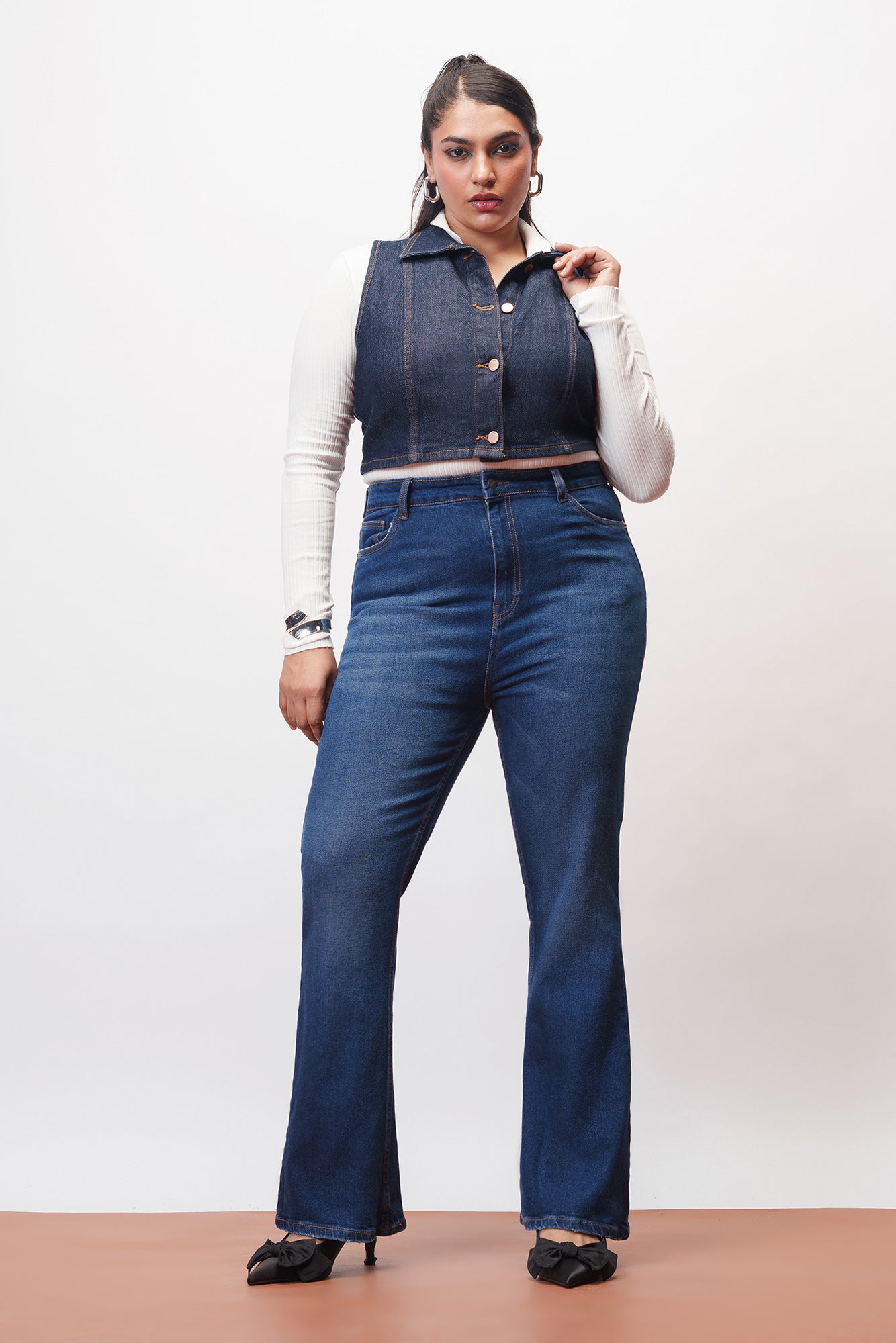 Curve Simply Blue Bootcut Jeans