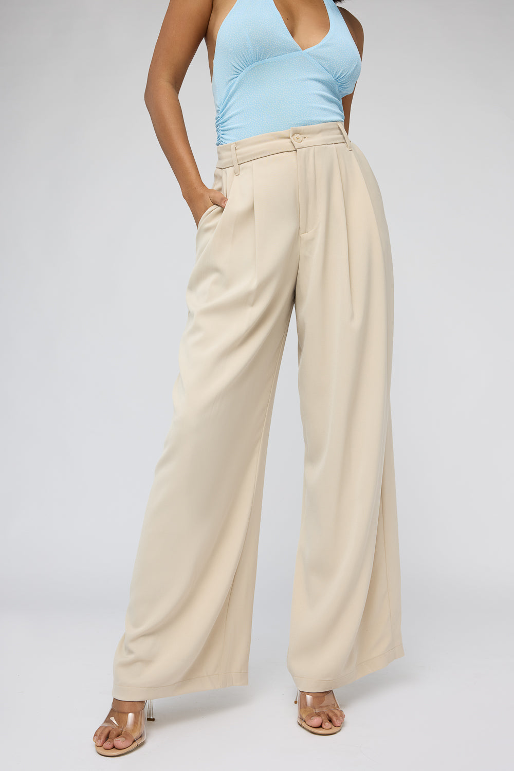 Soft Caramel Women's Super Flared Korean Pants