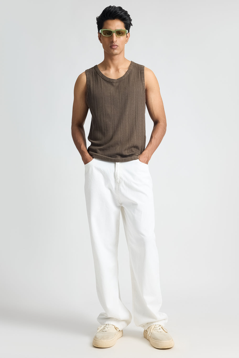 Butter White Men's Straight Jeans