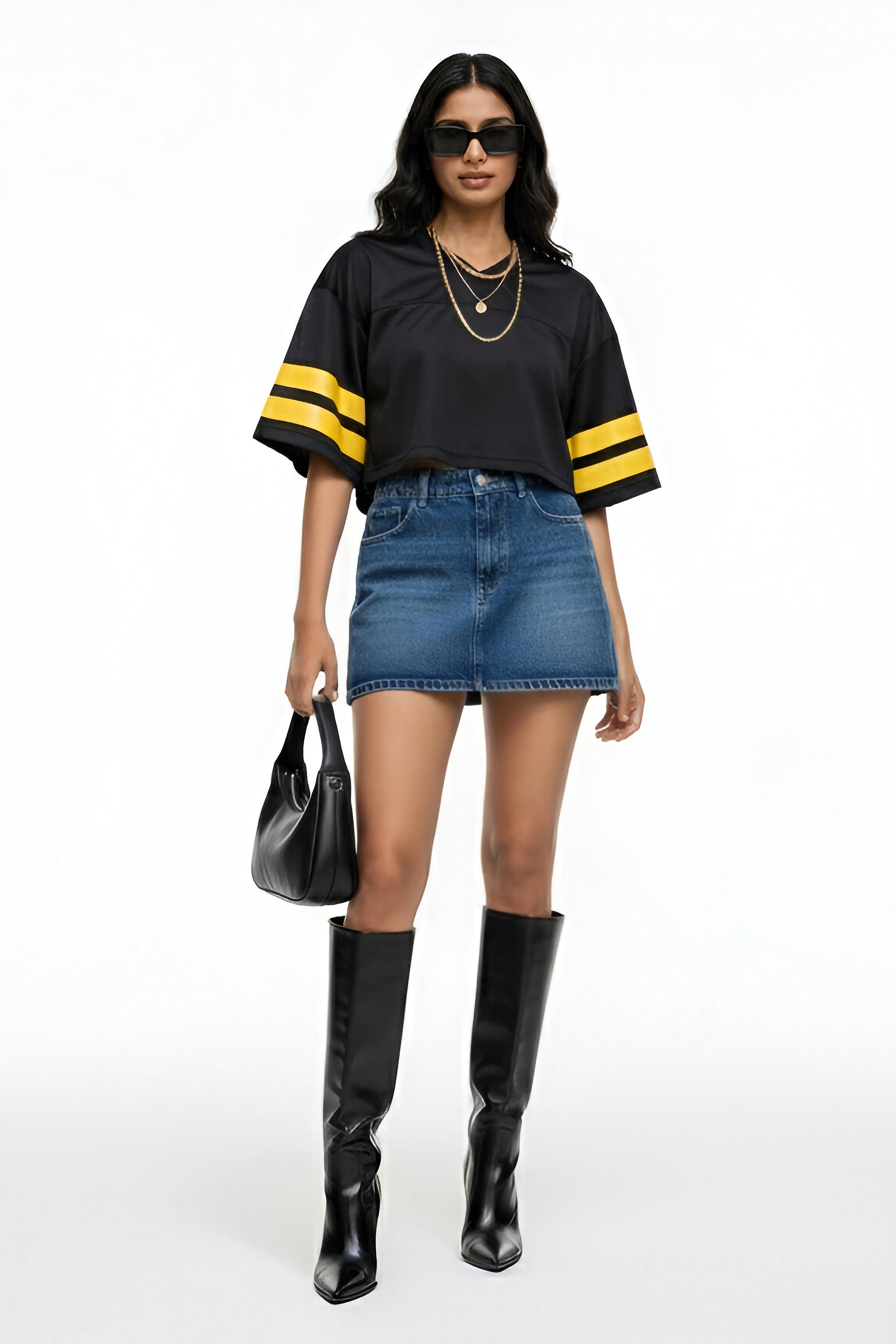 Retro Blue Micro Skirt