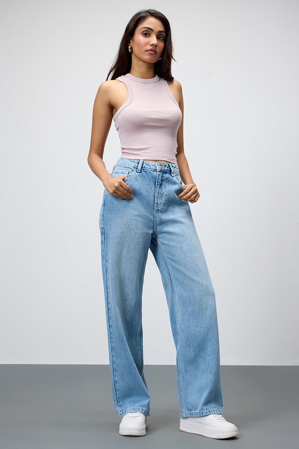Periwinkle Blue Women's Straight Jeans