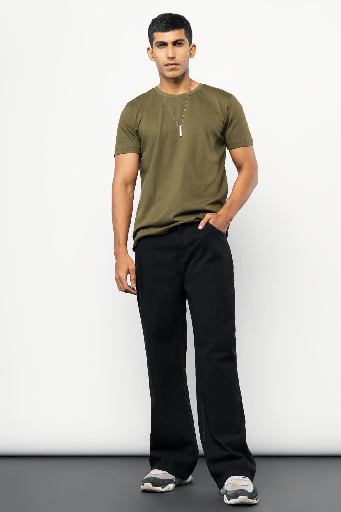 Black Men's Wide Jeans