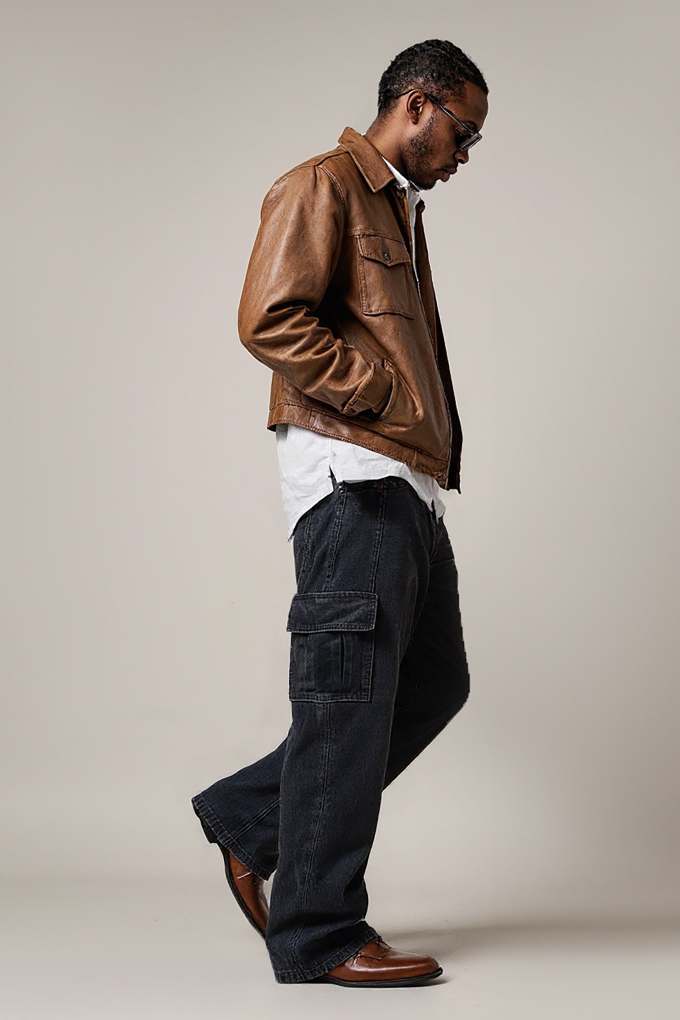 Coal Cut Men's Baggy Straight Cargo Jeans