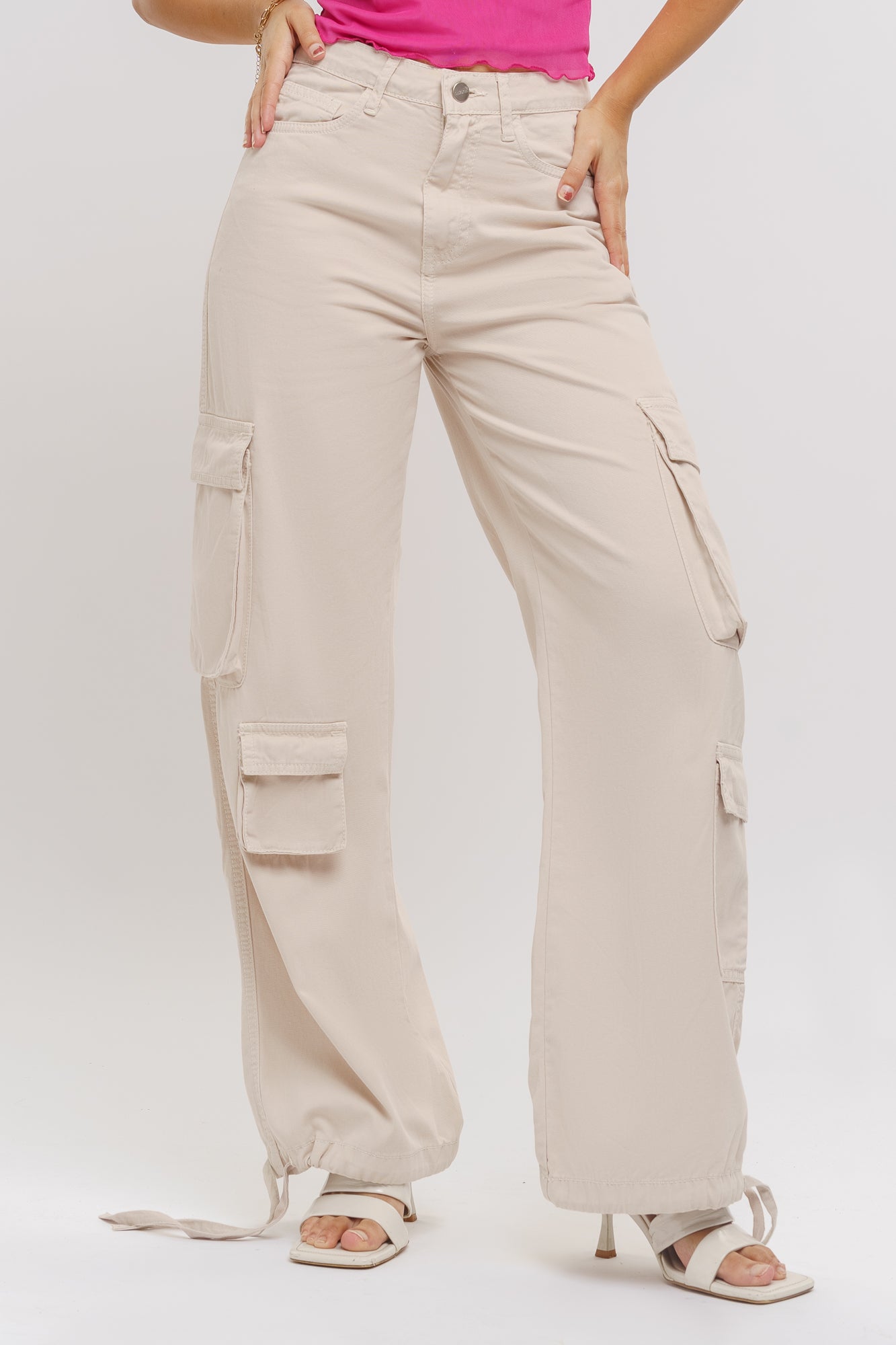 Ecru Women's Straight Cargo Jeans