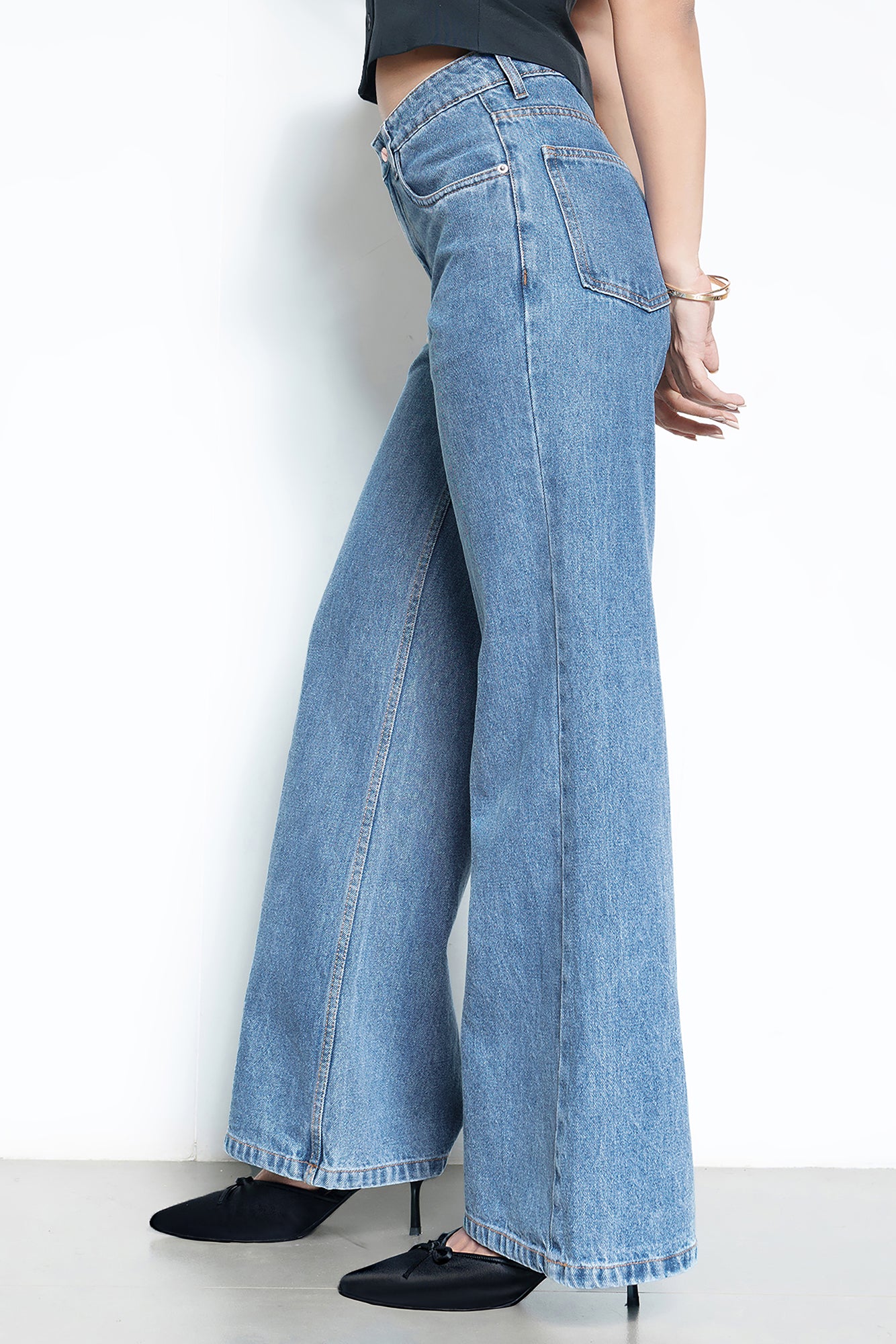 Ombre Blue Wide Jeans