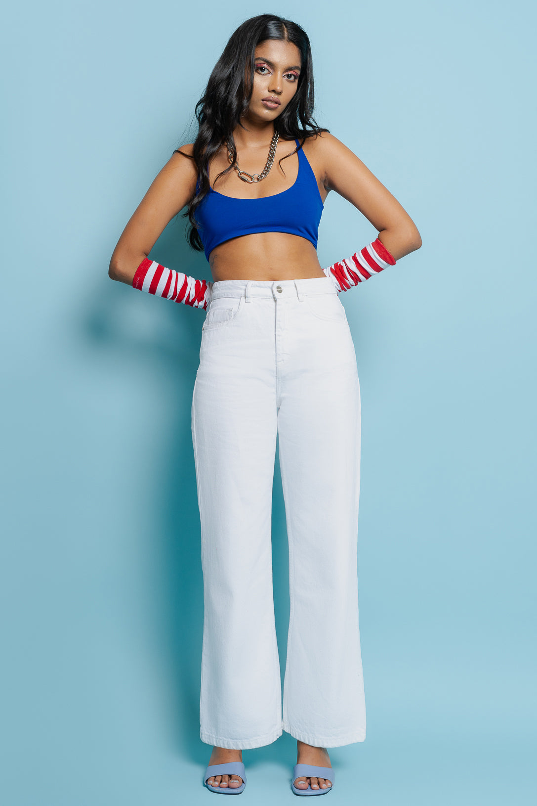 Chill White Women's Wide Jeans